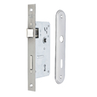 Fechadura para Porta de Entrada Cromado 40mm Simples com Espelho Concept 401 Pado