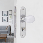 Fechadura para Porta de Entrada Cromado 40mm Comum com Espelho Pado