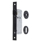 Fechadura para Porta de Entrada Preto 40mm Comum Roseta Ecco Arouca