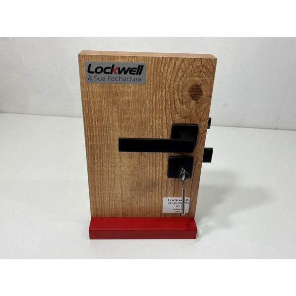 Fechadura Para Porta De Madeira Interna Preta Lockwell Set
