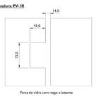 Fechadura Para Porta De Vidro Hdl Pv-90 1r Cromada 1 Folha E
