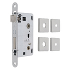 Fechadura para Porta do Banheiro 55mm com Roseta Simples Cromado Metro LGH Imab