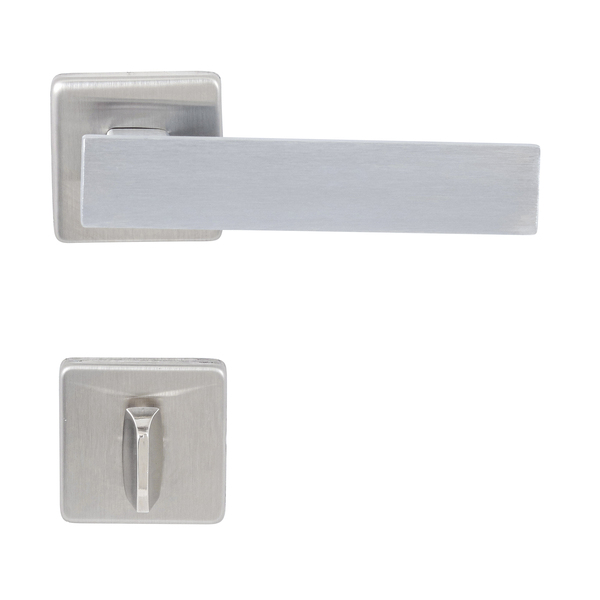 Fechadura para Porta do Banheiro 55mm com Roseta Simples Acetinado Metro LGH Imab