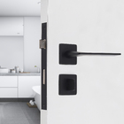 Fechadura para Porta do Banheiro 55mm com Roseta Simples Preto Malba Imab