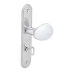 Fechadura para Porta do Banheiro Cromado 40mm Simples com Espelho Pado