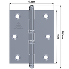 Fechadura Para Porta Externa Aço Inox Polido Cromado + Dobrad