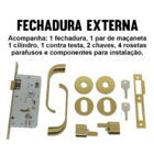 Fechadura Para Porta Externa Quarto Sala 40mm Dourada Stam Do