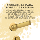 Fechadura Para Porta Externa Quarto Sala 40mm Dourada Stam Do
