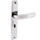 Fechadura Para Porta Interna Aço Inox Polido Cromado + Dobrad