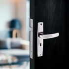 Fechadura Para Porta Interna Aço Inox Polido Cromado + Dobrad