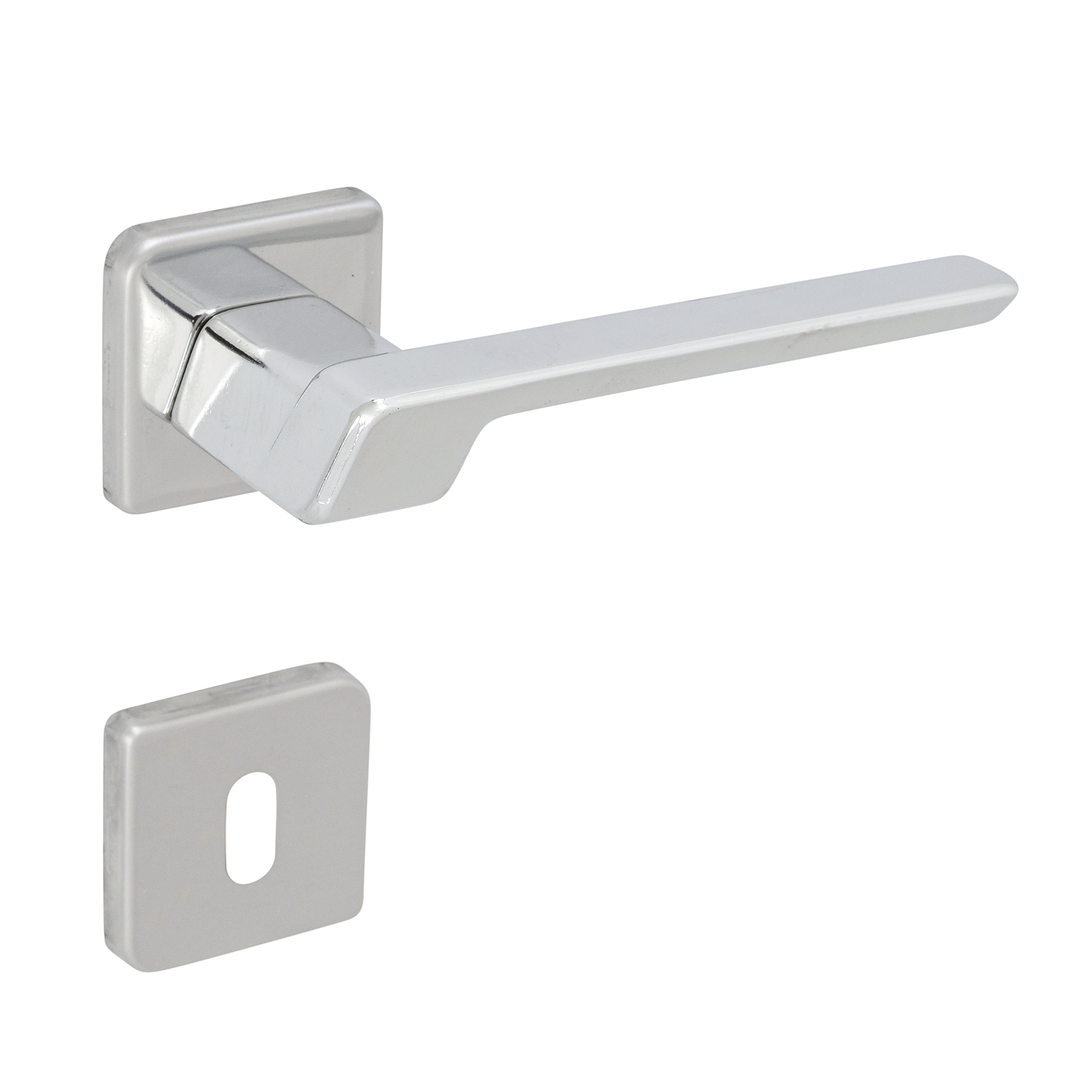 Fechadura Aliança para Porta Interna Cromado 40mm Chave Simples