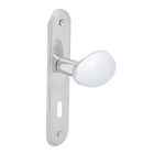 Fechadura para Porta Interna Cromado 40mm Simples com Espelho Pado