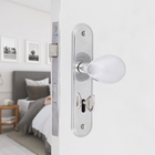 Fechadura para Porta Interna Cromado 40mm Comum com Espelho Pado