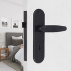 Fechadura para Porta Interna Preto 55mm Comum Espelho Polo Arouca