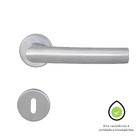 Fechadura para Porta Interna Pado Luma Escovado 55mm Aço Inox Chave Simples