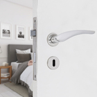 Fechadura para Porta Interna Cromado 55mm Comum com Roseta 6244 La Fonte