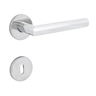 Fechadura para Porta Interna Cromado 55mm Comum com Roseta Elle Arouca