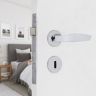 Fechadura para Porta Interna Cromado 55mm Comum com Roseta Ibiza Pado