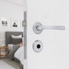 Fechadura para Porta Interna Cromado 55mm Comum com Roseta Slim Papaiz