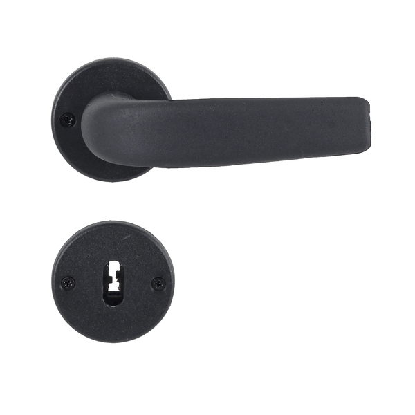 Fechadura para Porta Interna Preto 40mm Comum Roseta Ecco Arouca