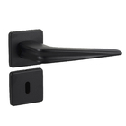 Fechadura para Porta Interna Preto 55mm Comum com Roseta Chevron Arouca