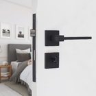 Fechadura para Porta Interna Preto 55mm Comum Roseta Nina Pado