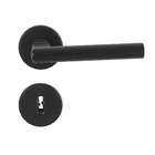 Fechadura para Porta Interna Preto 55mm Comum Roseta Reta Arouca