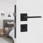 Fechadura para Porta Interna Preto 55mm Comum Roseta Sara Pado