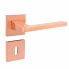 Fechadura para Porta Interna Rose Gold 55mm Comum Roseta Karli Pado