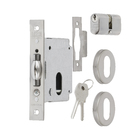 Fechadura para Porta Pivotante 45mm Aço Inox Cromado V378 La Fonte