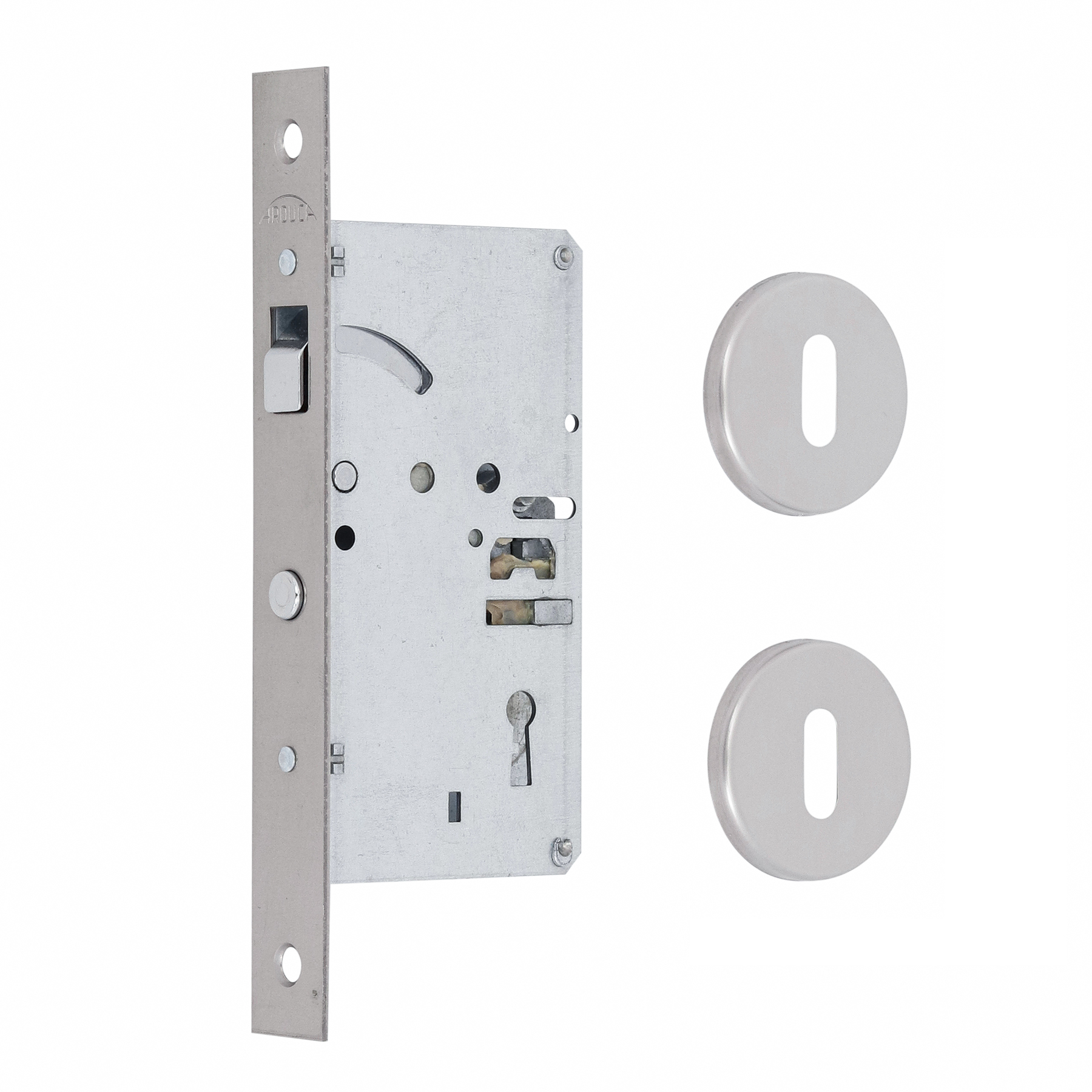 Fechadura Arouca Bico de Papagaio para Porta de Correr Polido 45mm