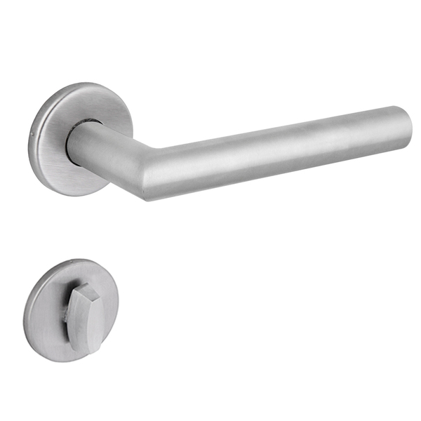 Fechadura Para Porta De Banheiro Escovado 55mm Comum Com Roseta Elle Arouca Leroy Merlin