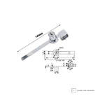 Fechadura Para Vitrine 3f Serra 14cm