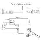 Fechadura Para Vitrine Haga Serra 12cm
