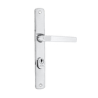 Fechadura Perfil Estreito para Porta de Metal Cromado 22mm Comum com Espelho 120940 Arouca