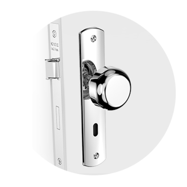 Fechadura Pietra Bola Int. Cromado Esp43 (40x53) - Soprano