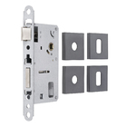 Fechadura com Roseta Polida para Porta de Entrada 55mm Simples Acqua Star Pado