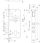 Fechadura Porta 03 Pinos Chave Multiponto C/ Maçaneta - Titan