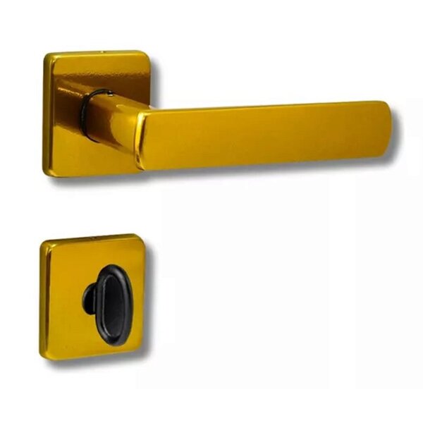 Fechadura Porta Banheiro Dourada Fosco Dama Arouca 40 Mm Qua