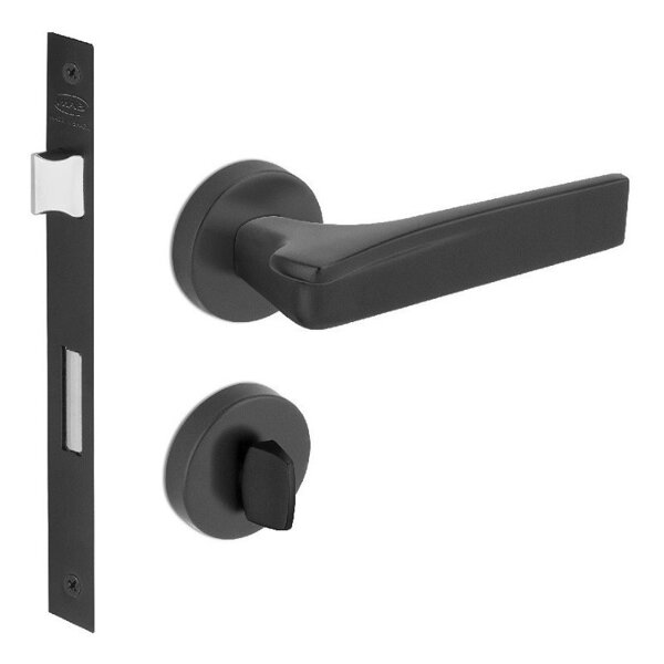 Fechadura Porta Banheiro Pici Imab Preta Preto Wc 55mm Redon