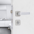 Fechadura para Porta de Banheiro Acetinado 45mm Comum com Roseta Victoria Arouca