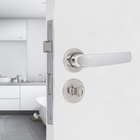 Fechadura para Porta de Banheiro Cromado 40mm Comum com Roseta Standard Papaiz