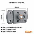 Fechadura Porta Banheiro Vestiário Livre Ocupado Stam Cinza