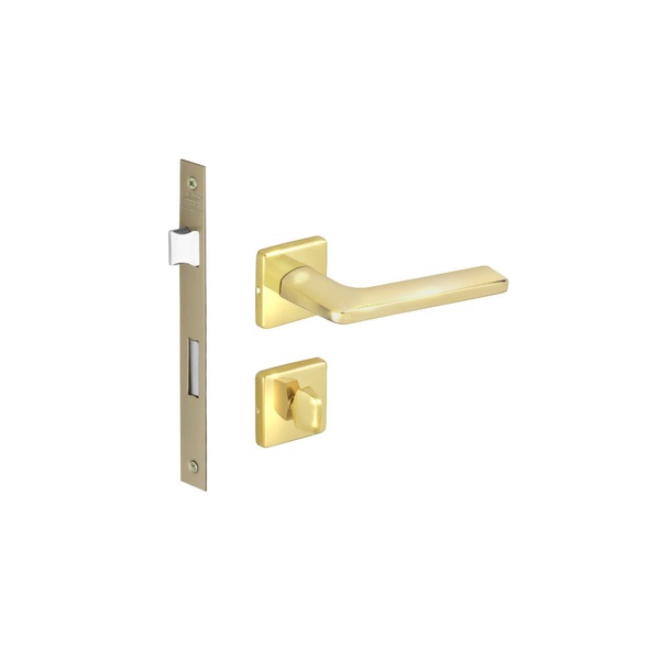 Fechadura Porta Banheiro Wc Polara Imab Dourada Brilhante Lat