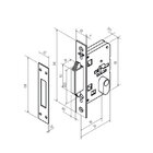 Fechadura Porta Correr Expansiva Preto Fosco Imab 2441 Quadr