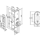 Fechadura Porta Correr Externa Cromado