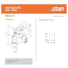 Fechadura Porta Correr Stam 1006 Rosê Quadrada 45mm C/ Miolo