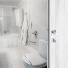 Fechadura Porta de Banheiro 40mm Aço Cromado Quadra Z Arouca