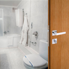 Fechadura Porta de Banheiro 40mm Aço Cromado Quadra Z Arouca