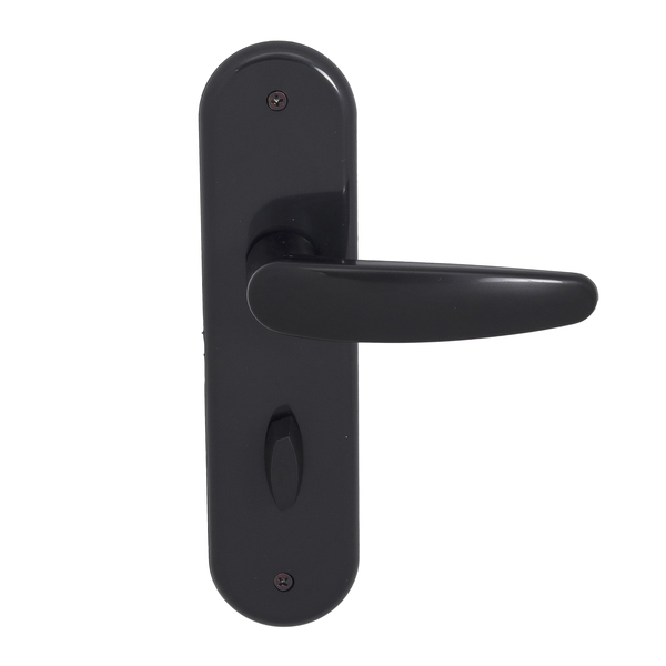 Fechadura para Porta de Banheiro Preto 55mm Comum Espelho Polo Arouca